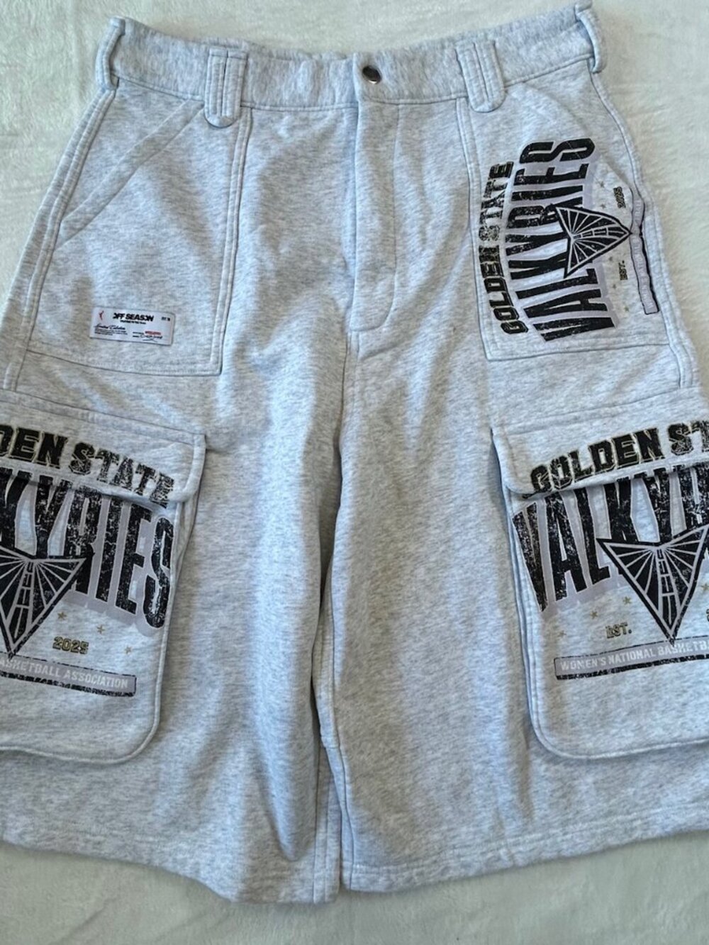 Golden State Valkyries Women's Heavy Fleece Cargo Shorts from Off Season - Large